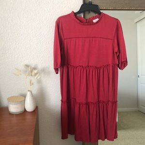 Women’s pink peplum dress